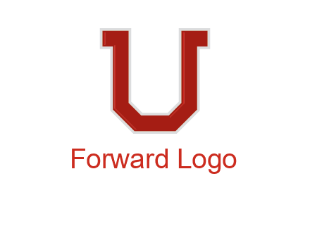 blocky letter U design