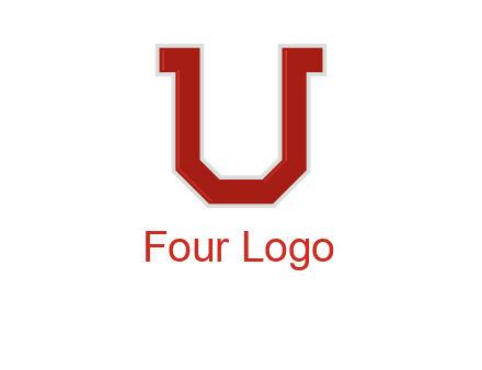 blocky letter U design