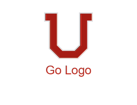 blocky letter U design