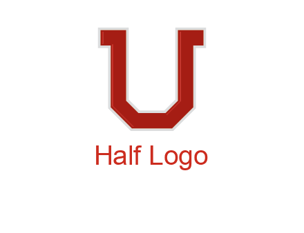 blocky letter U design