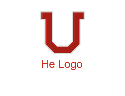 blocky letter U design