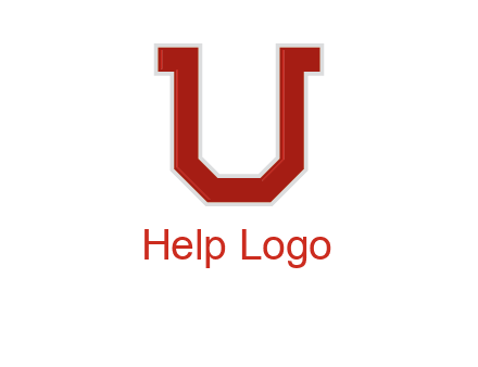 blocky letter U design