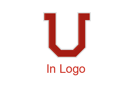 blocky letter U design