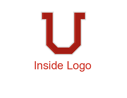 blocky letter U design