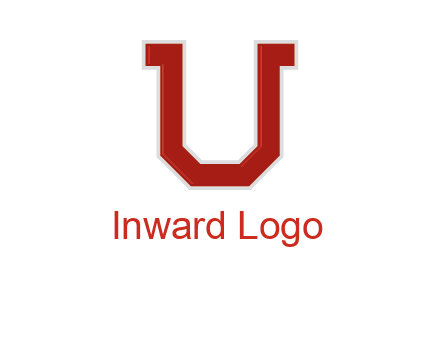 blocky letter U design