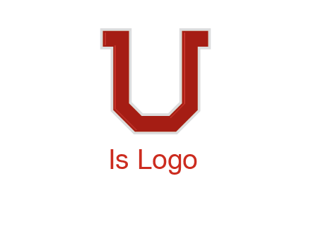 blocky letter U design