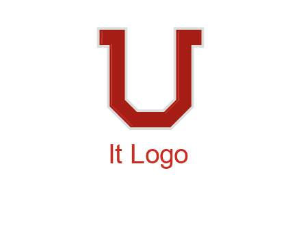 blocky letter U design