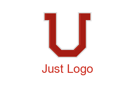 blocky letter U design