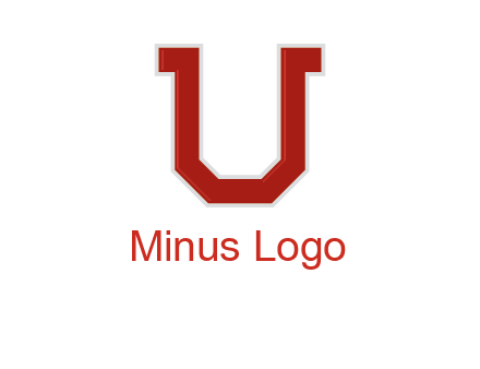 blocky letter U design