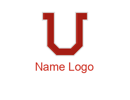 blocky letter U design