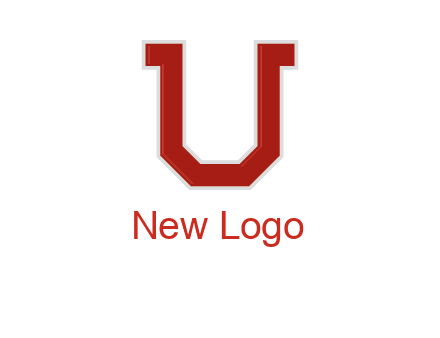 blocky letter U design