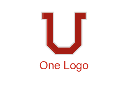 blocky letter U design