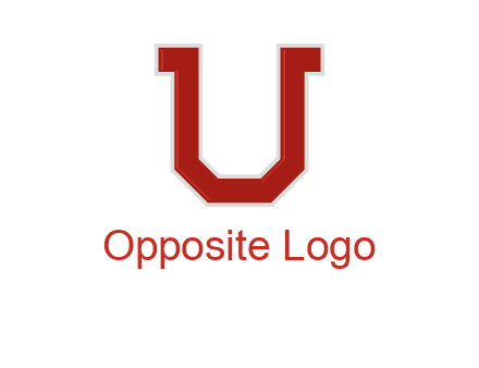 blocky letter U design