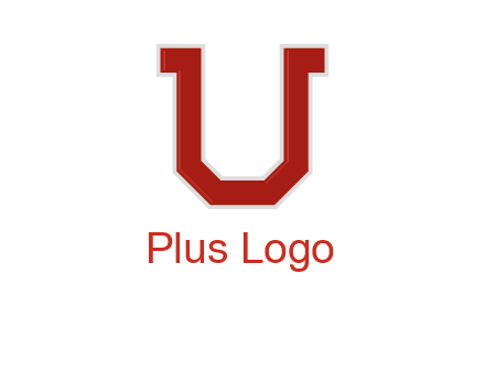 blocky letter U design