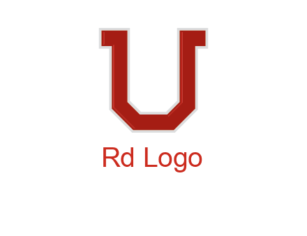 blocky letter U design