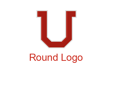 blocky letter U design