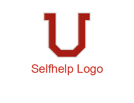 blocky letter U design