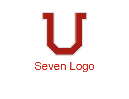 blocky letter U design