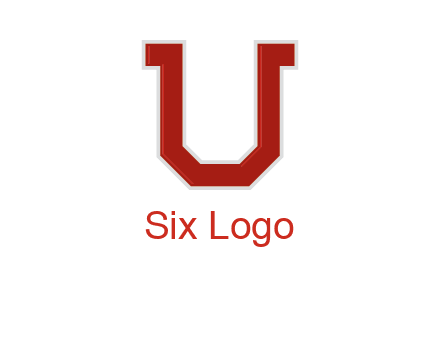 blocky letter U design