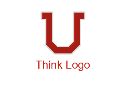 blocky letter U design