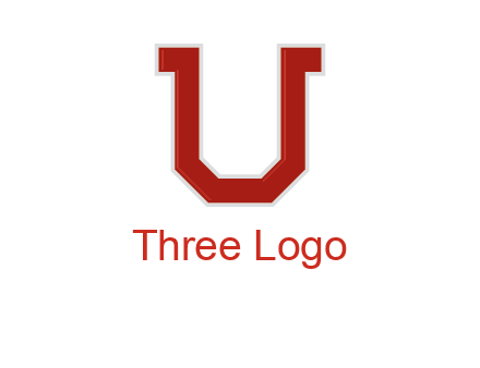 blocky letter U design