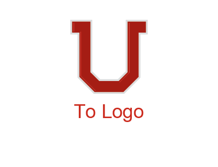 blocky letter U design