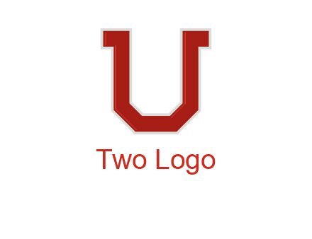 blocky letter U design