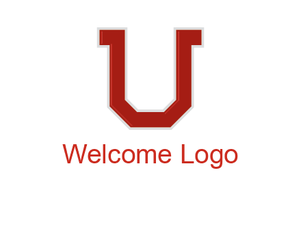 blocky letter U design