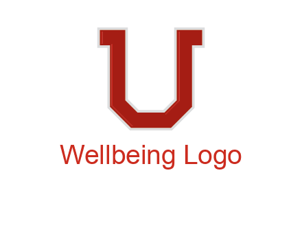 blocky letter U design