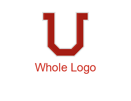 blocky letter U design
