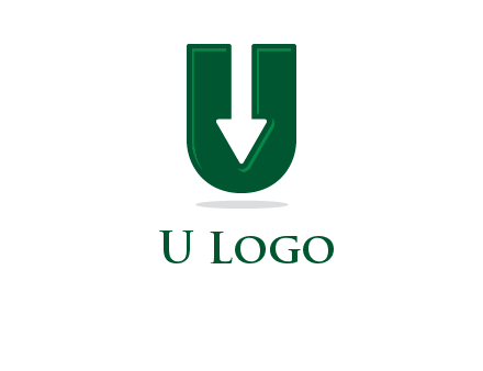 letter U with inverse arrow