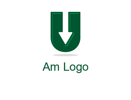letter U with inverse arrow