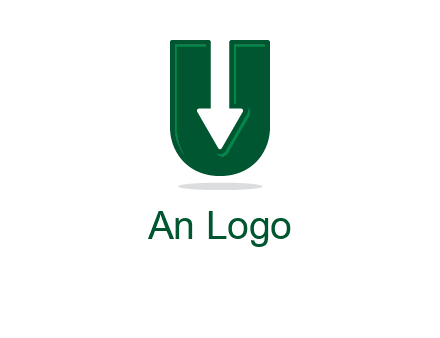letter U with inverse arrow