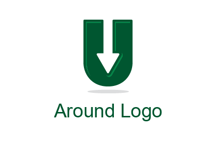 letter U with inverse arrow