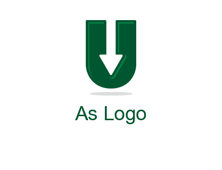 letter U with inverse arrow
