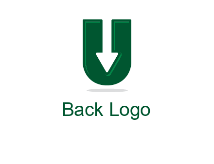 letter U with inverse arrow