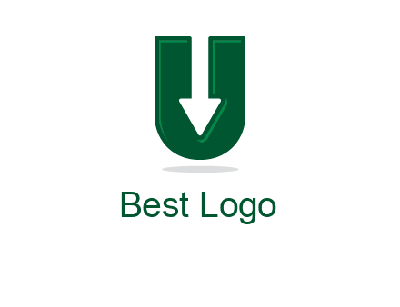 letter U with inverse arrow