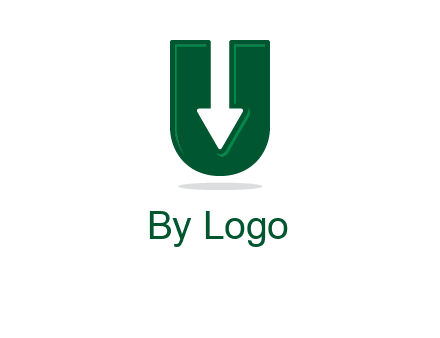 letter U with inverse arrow
