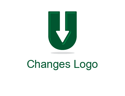 letter U with inverse arrow