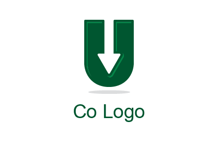 letter U with inverse arrow