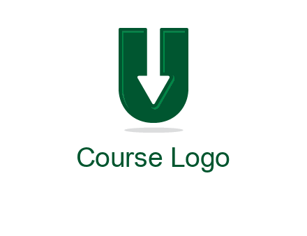 letter U with inverse arrow