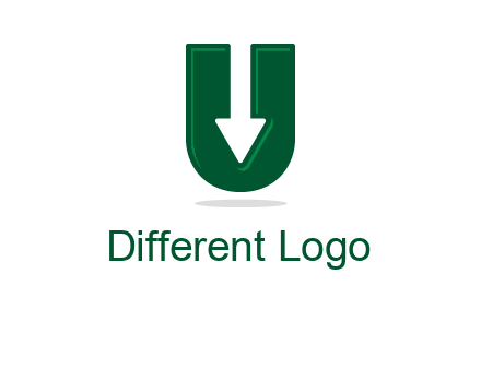 letter U with inverse arrow