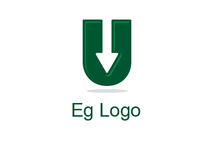letter U with inverse arrow