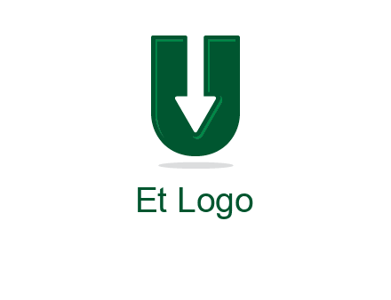 letter U with inverse arrow