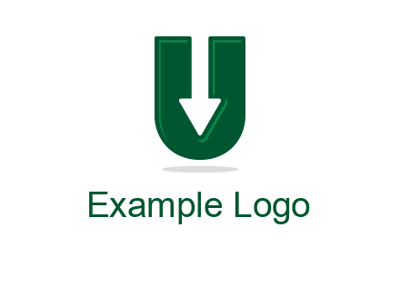 letter U with inverse arrow