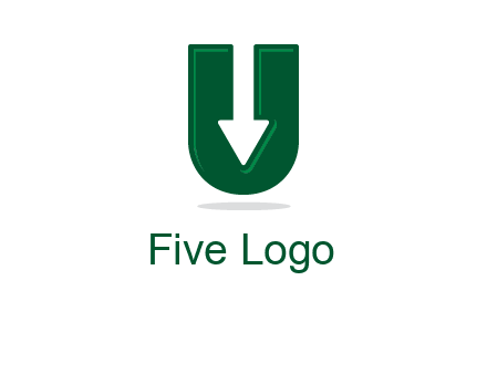 letter U with inverse arrow
