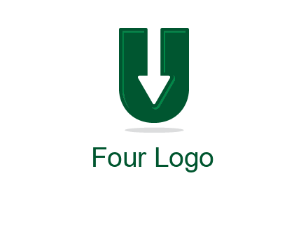 letter U with inverse arrow