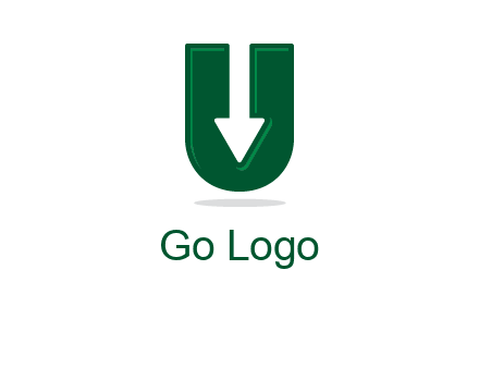 letter U with inverse arrow