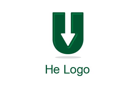 letter U with inverse arrow
