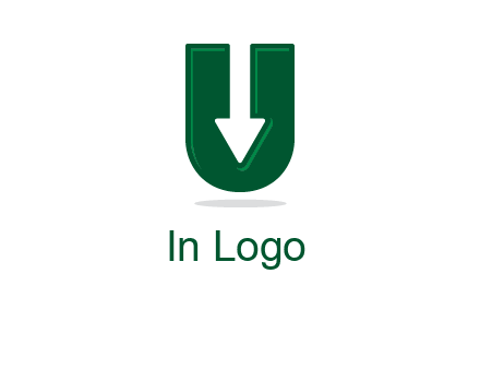 letter U with inverse arrow